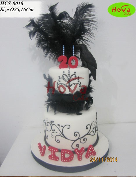 Birthday Cake Black and White untuk Sweet 17th Birthday Cake