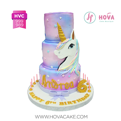 Birthday Cake Rainbow Unicorn untuk Children Birthday Cake