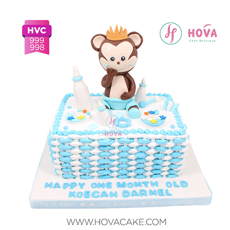 Birthday Cake Baby Monkey untuk Children Birthday Cake
