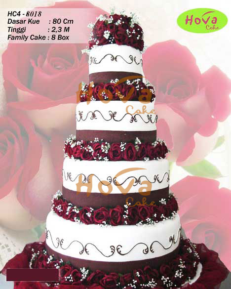 4 Tiers Wedding Cake untuk 4 Tiered Wedding Cake