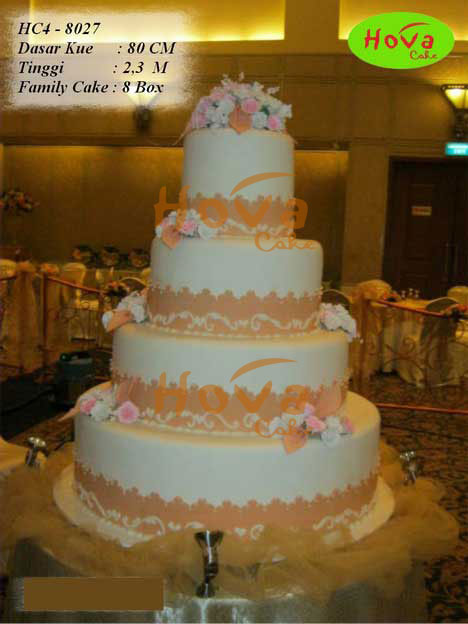 4 Tiers Wedding Cake untuk 4 Tiered Wedding Cake