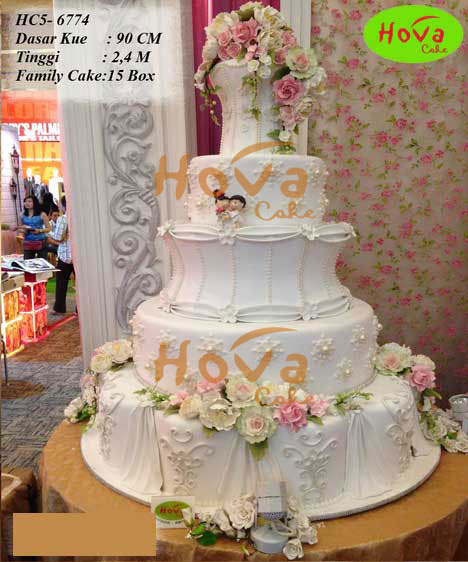 5 Tiers Wedding Cake untuk 5 Tiered Wedding Cake