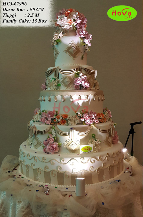 Wedding Cake Classic untuk 5 Tiered Wedding Cake