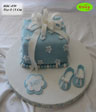 Koleksi kue : Blue Gift Themed Baby Cake