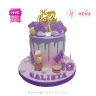 Koleksi kue : Birthday Cake Purple Elegant