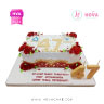 Koleksi kue : Birthday Cake Elegant with Red Rose