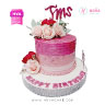 Koleksi kue : Birthday Cake Pink Gradient